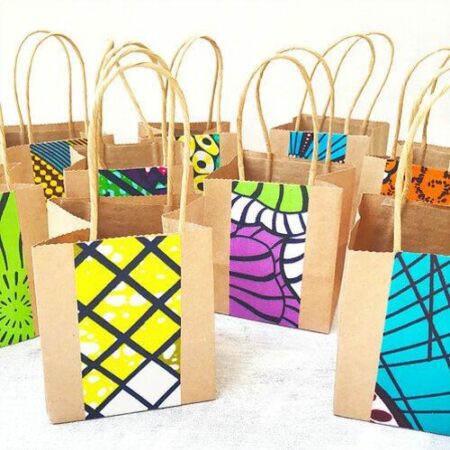 African themed Kraft carrier bags