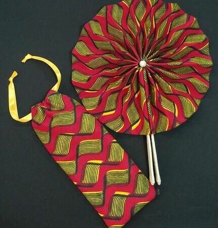 African pattern outdoors and indoors hand fan