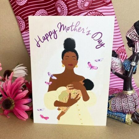 African themed beautiful mothers day card.