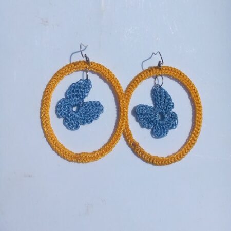 Butterfly loops earrings crotchet design