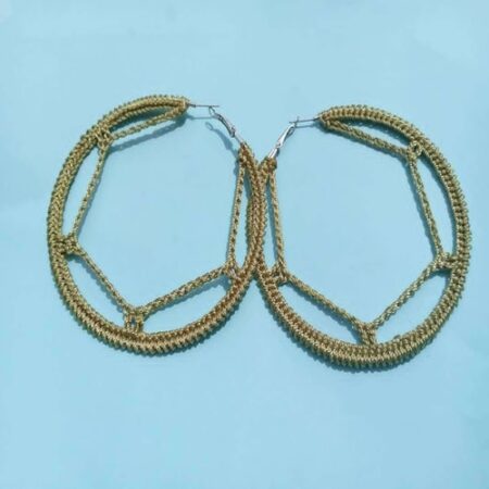 minimalist golden loops crotchet perfection earrings