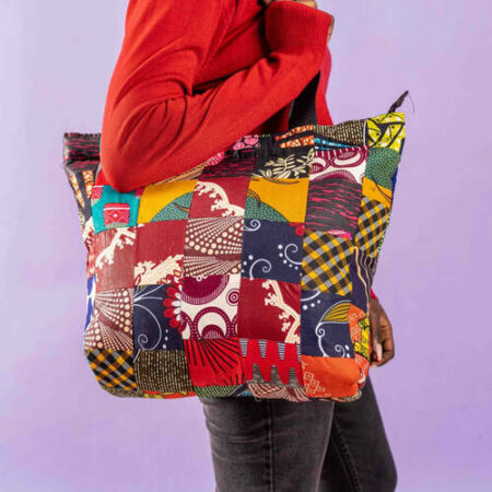 Stylish Ankara Afri Tote Bag: Cultural Elegance for Every Outing