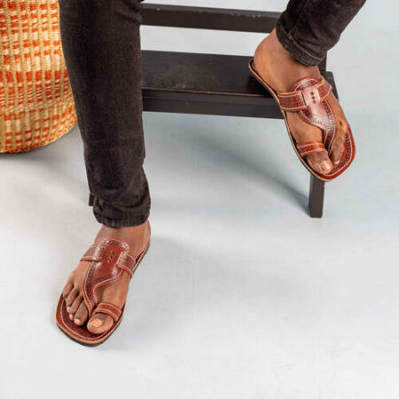 Luxury Men's Leather Sandals: Crafted with Fine Leather