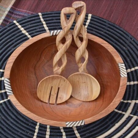 wooden pot and spoons set