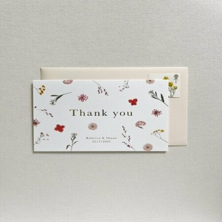 Multi-Colored Floral Thank You Cards - Simple Elegance for Gratitude