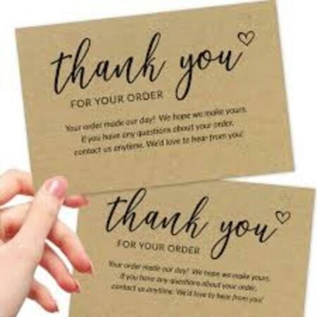 Corporate Kraft Brown Thank You Cards - Professional Appreciation Gestures