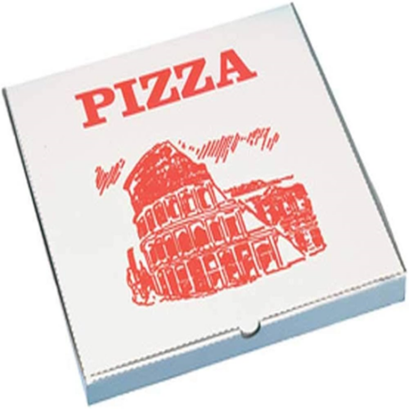 square pizza box branded